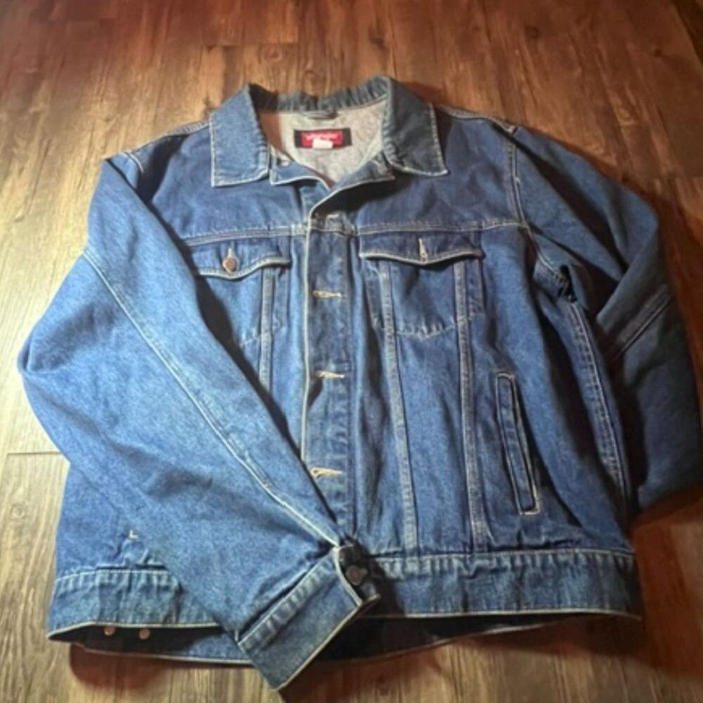 Wrangler HERO Men’s XL Blue Denim Trucker Jacket Classic Jean Jacket